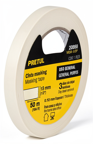 CINTA ENMASC 1/2"X50M PRETUL