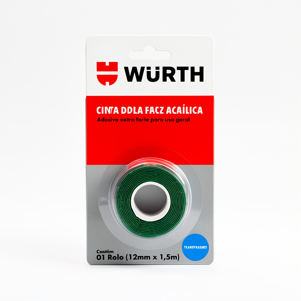 CINTA DOBLE FAZ BLANCA 12MMX1.5M WURT