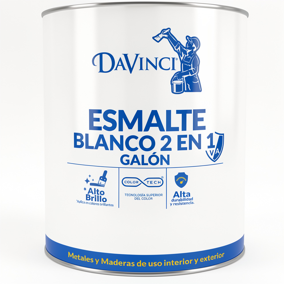 ESMALTE B/CO 2 EN 1 X GALON DAVINCI