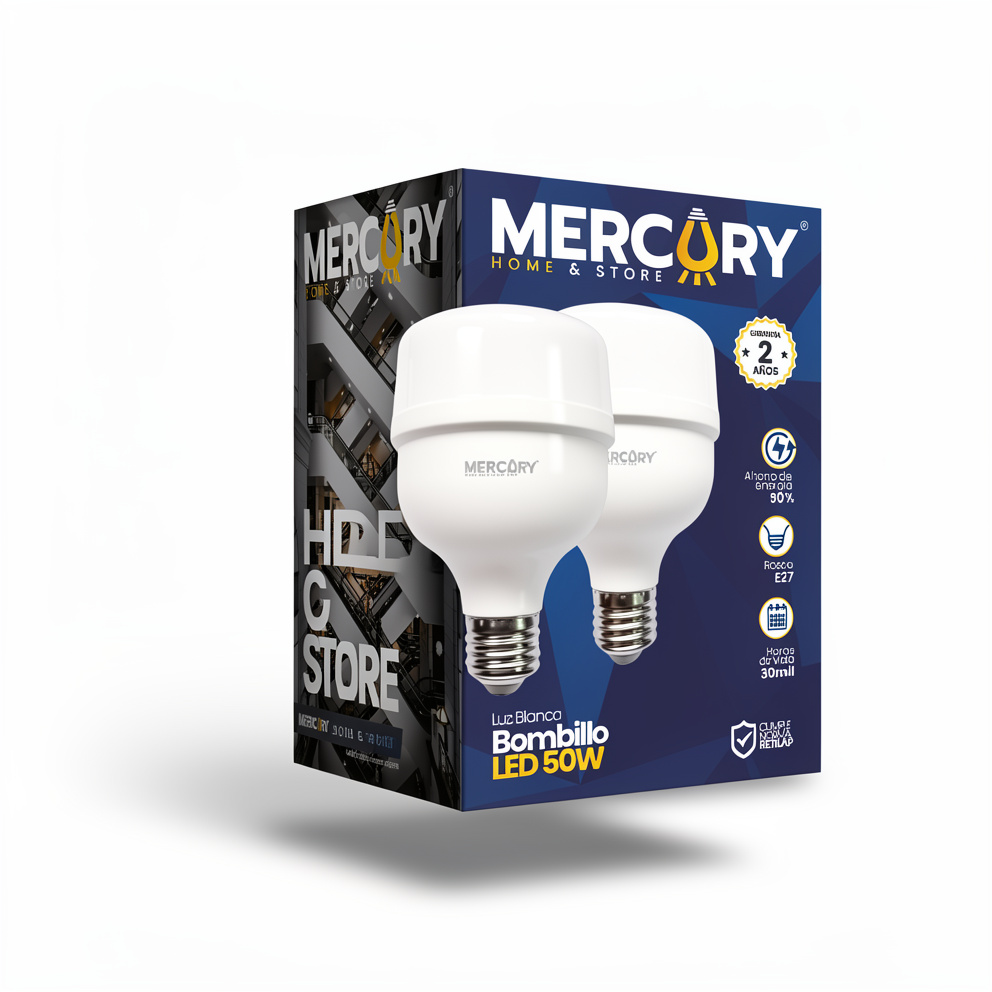 BOMBILLO LED 50W E27 ALTA CALIDAD MERCURY