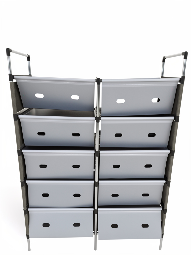 Organizador de zapatos gris