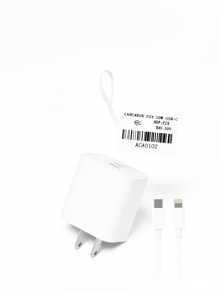 PZX cargador blanco USB-C 20W