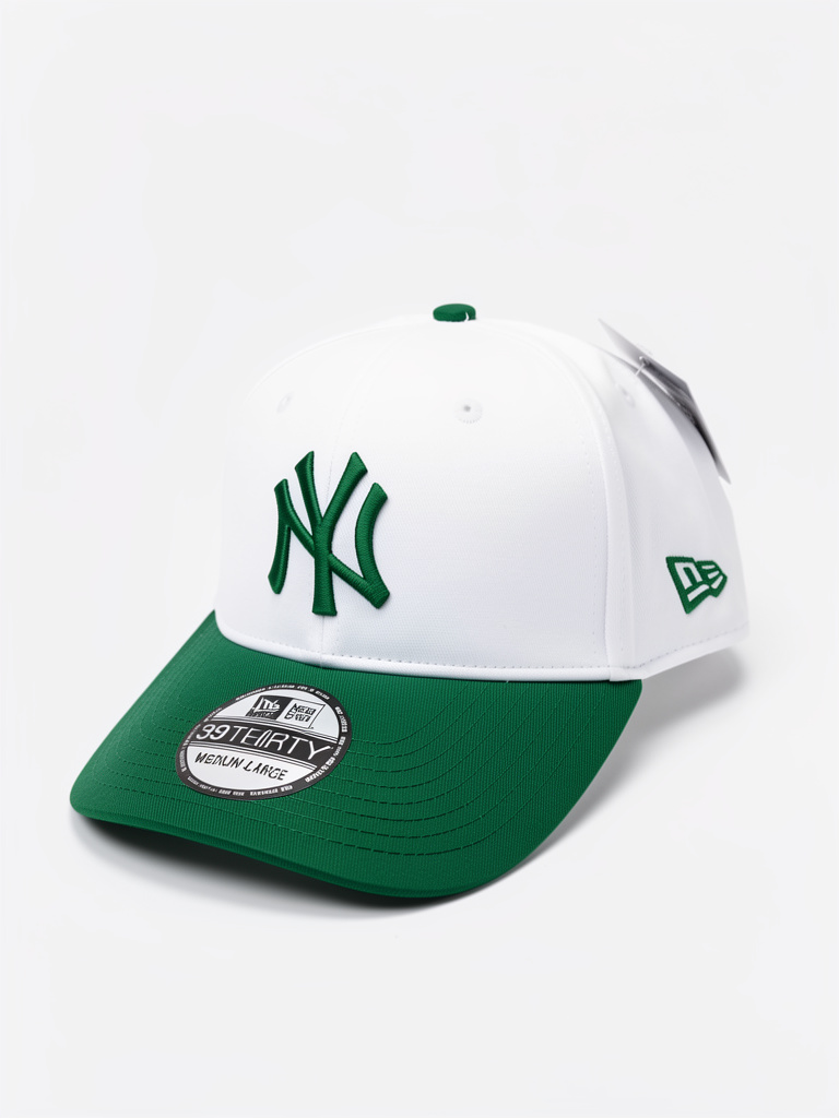 a gorra NY verde y blanca cerrada