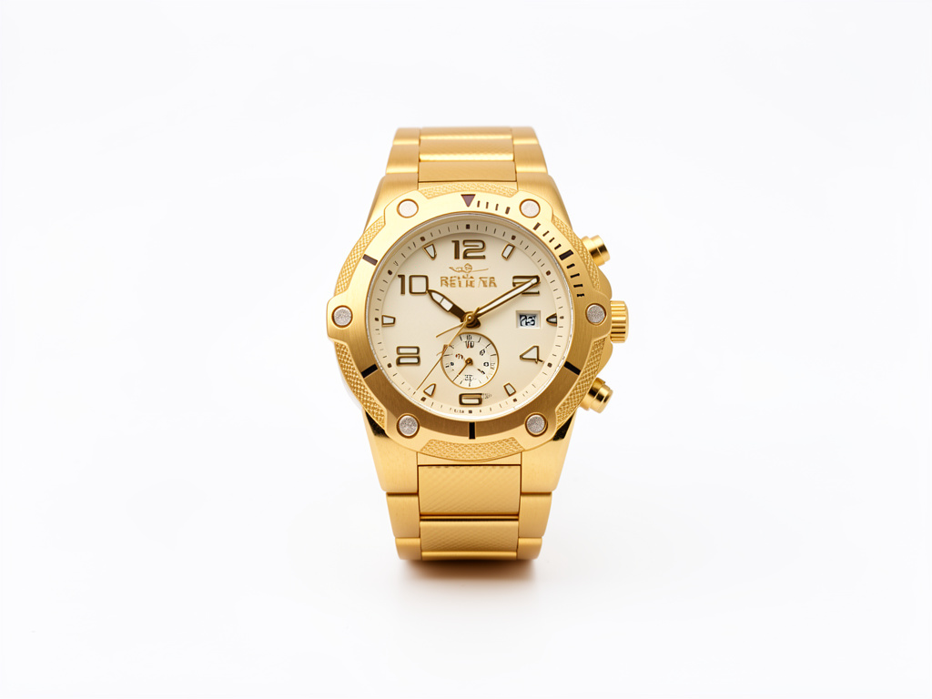 Reloj dorado deportivo