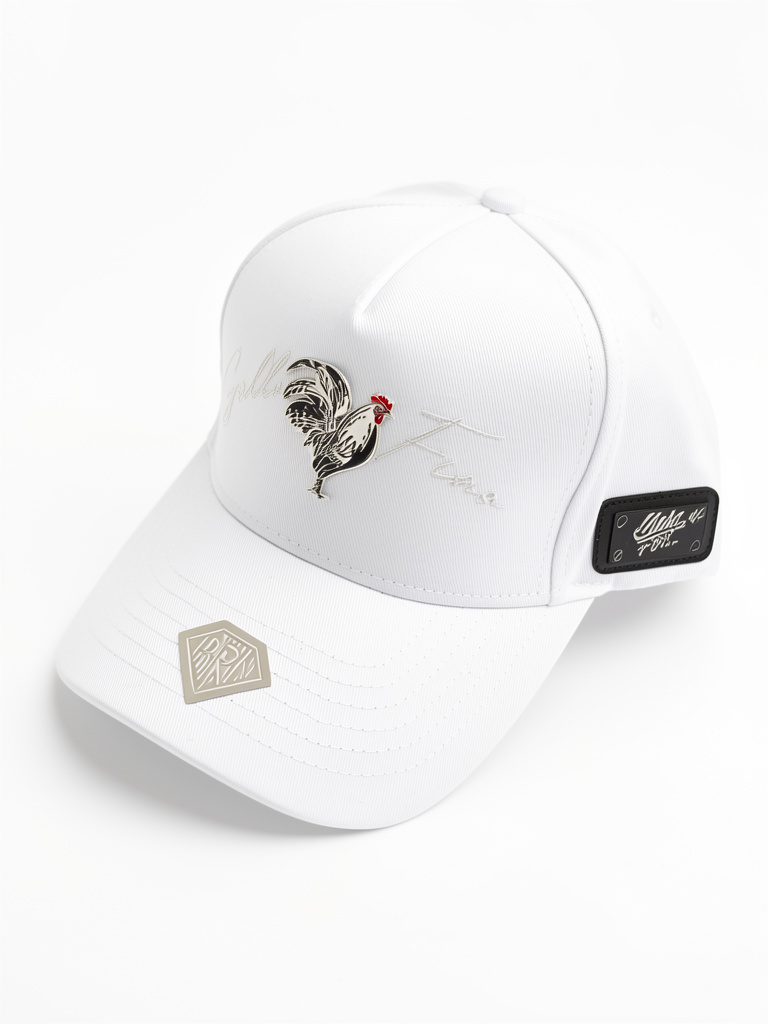 Gorra blanca gallo