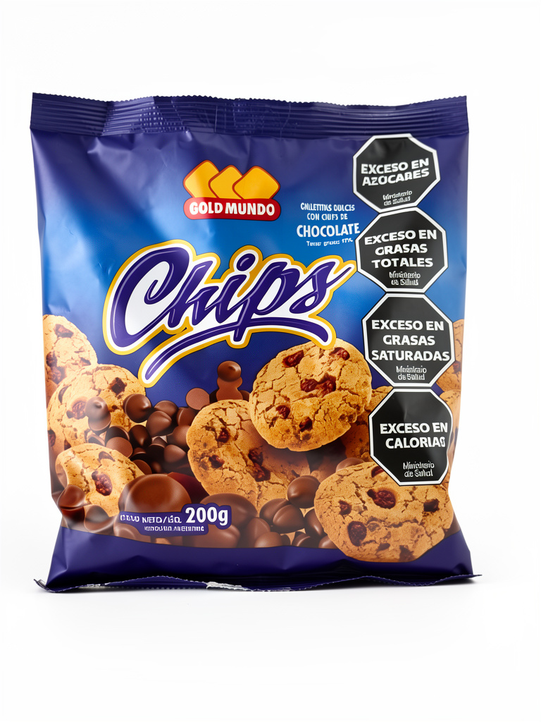 Galletitas Chips de chocolate Gold Mundo