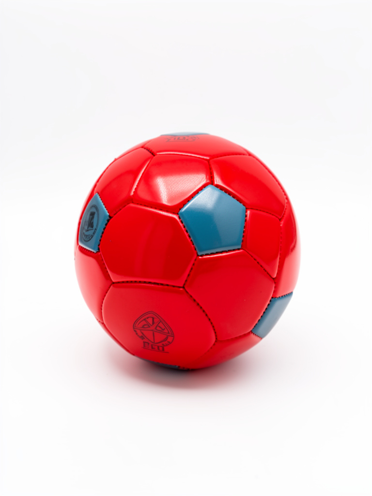 Pelota futbol roja plastico