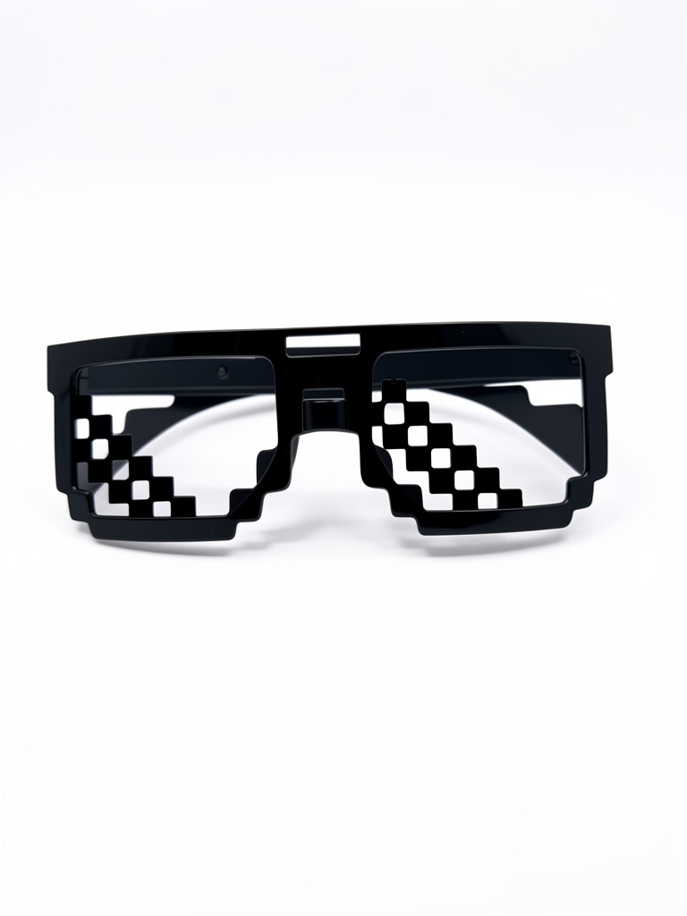 Anteojos pixel negros  c / luz