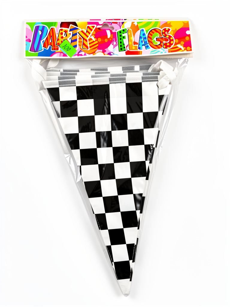 banderin grande triangular cuadros