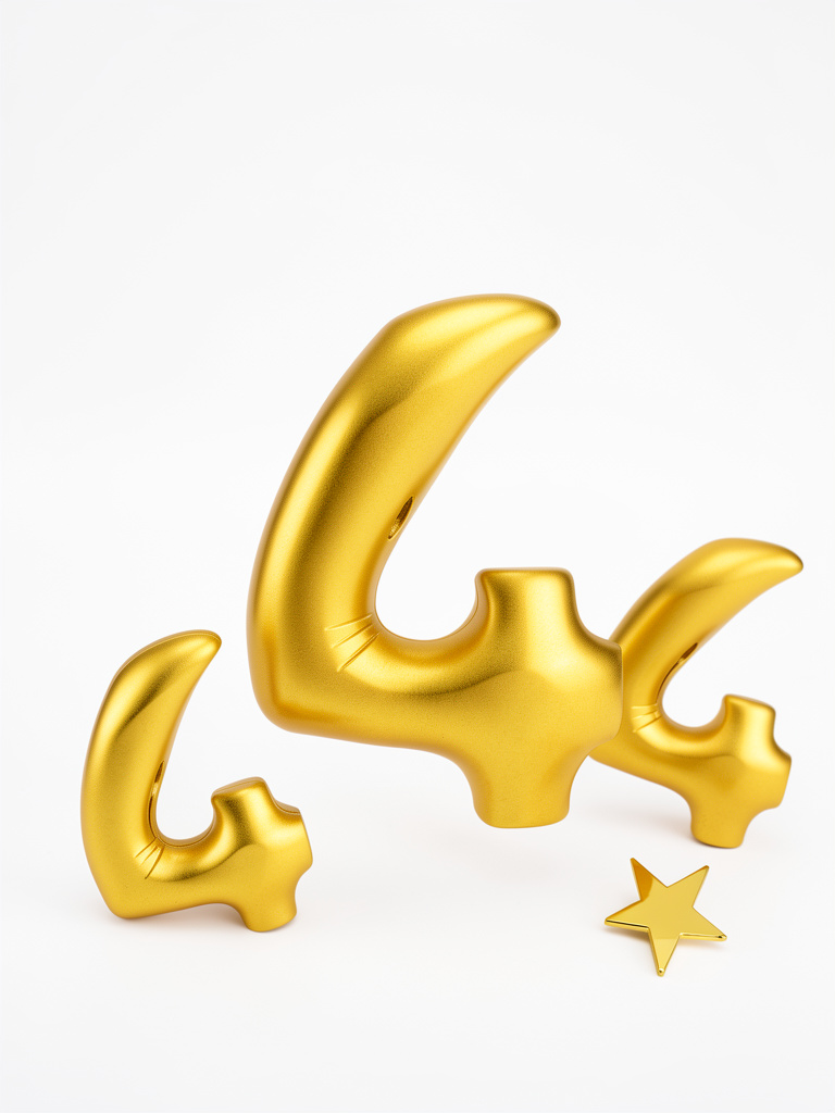globo numero 4 dorado