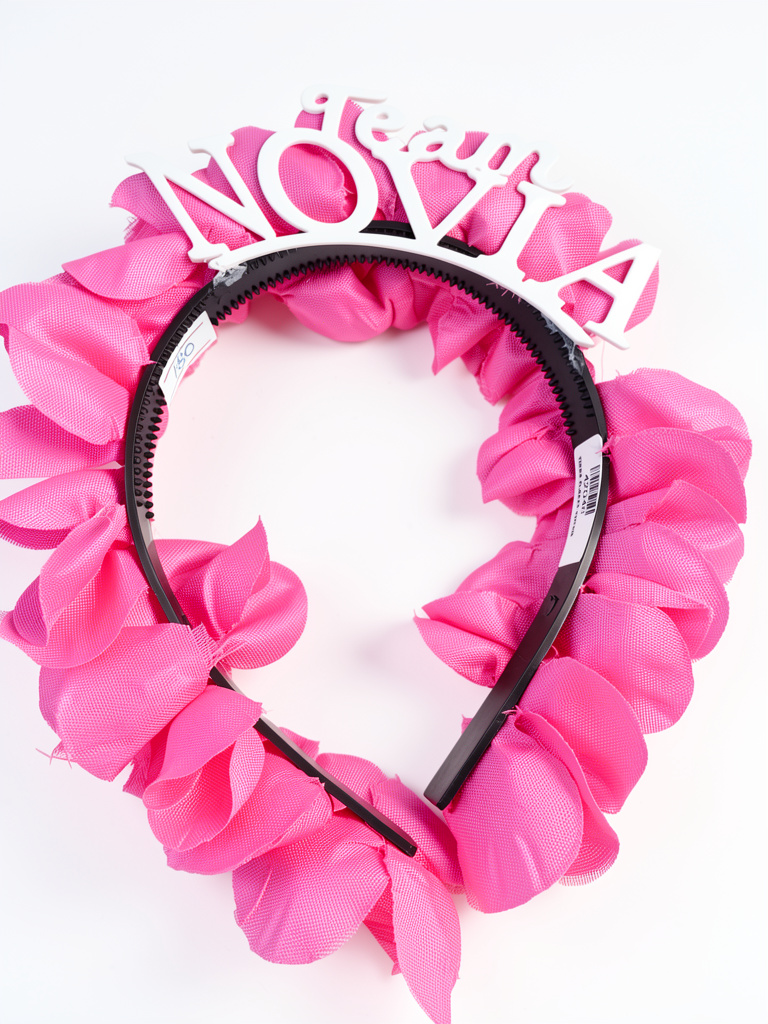 Vincha Team Novia fucsia