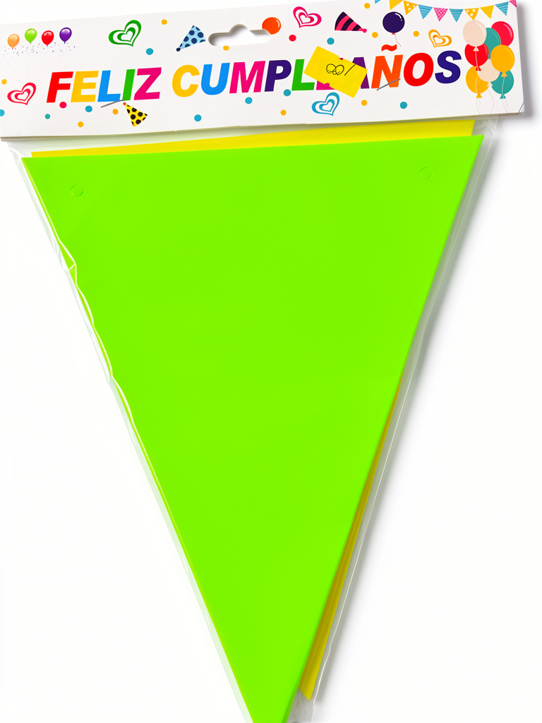 banderin verde neon