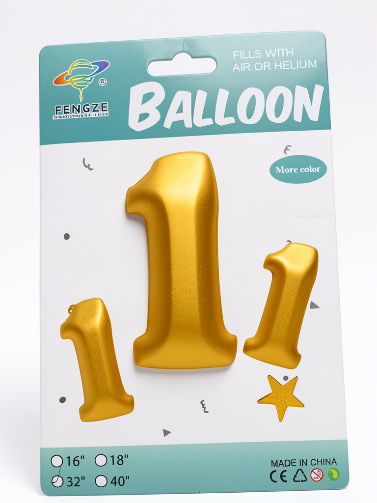 globo numero 1 dorado