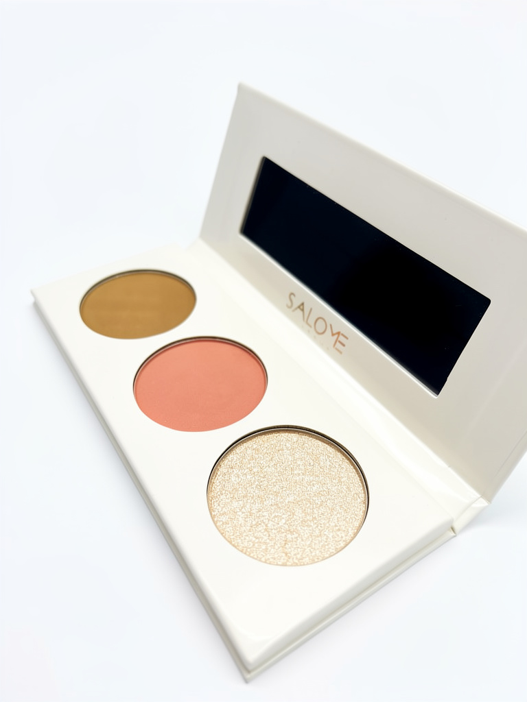 TRÍO BLUSH CONTORNO E ILUMINADOR SALOME