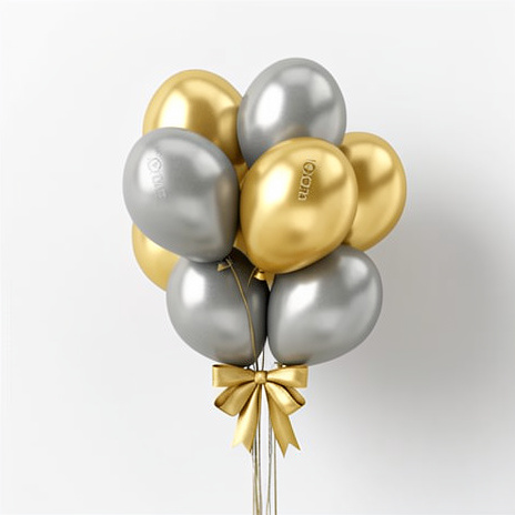 GLOBOS X 25 (PLATEADO / DORADO)
