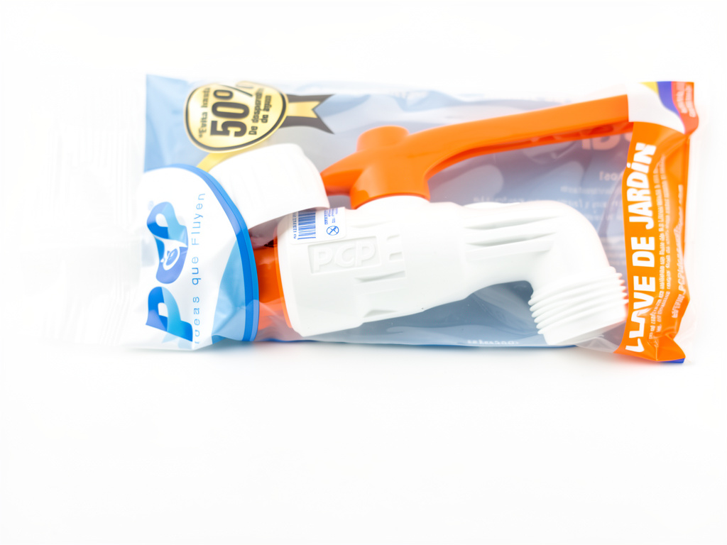 PCP  llave de  jardín plastico naranja