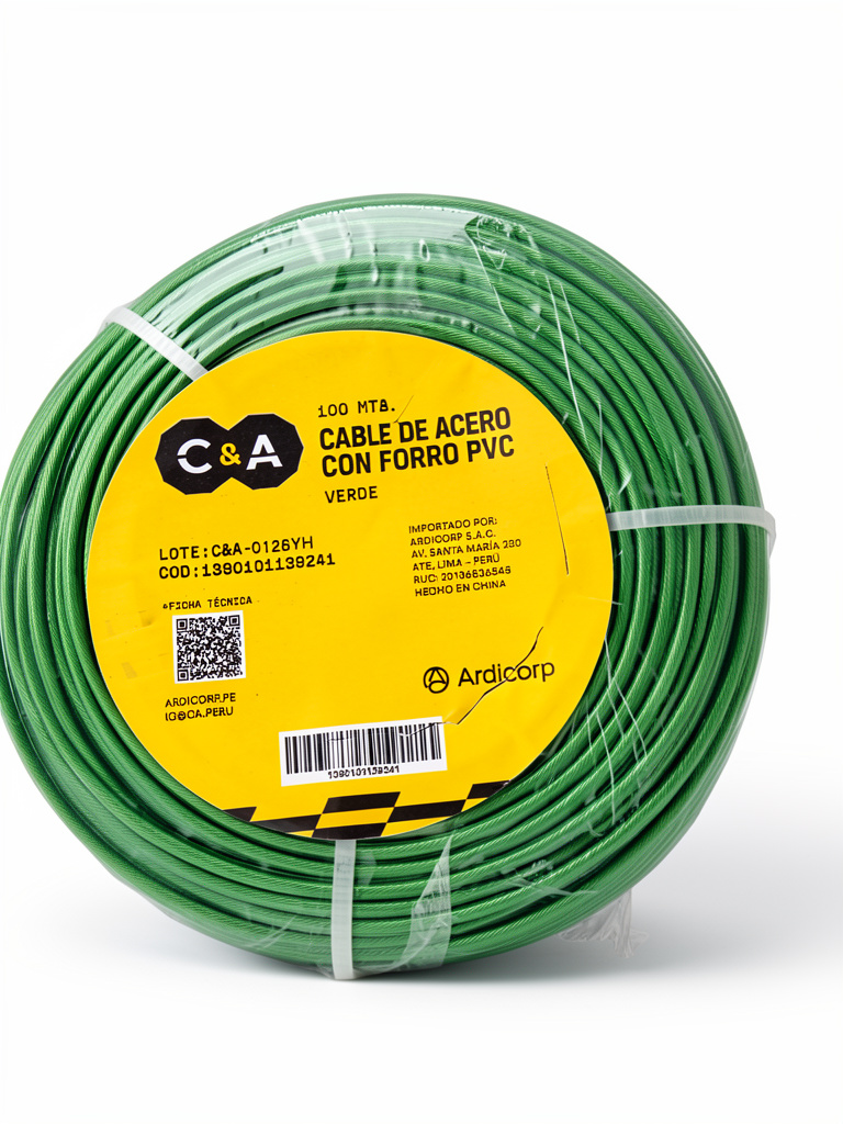 C&A cable de acero verde