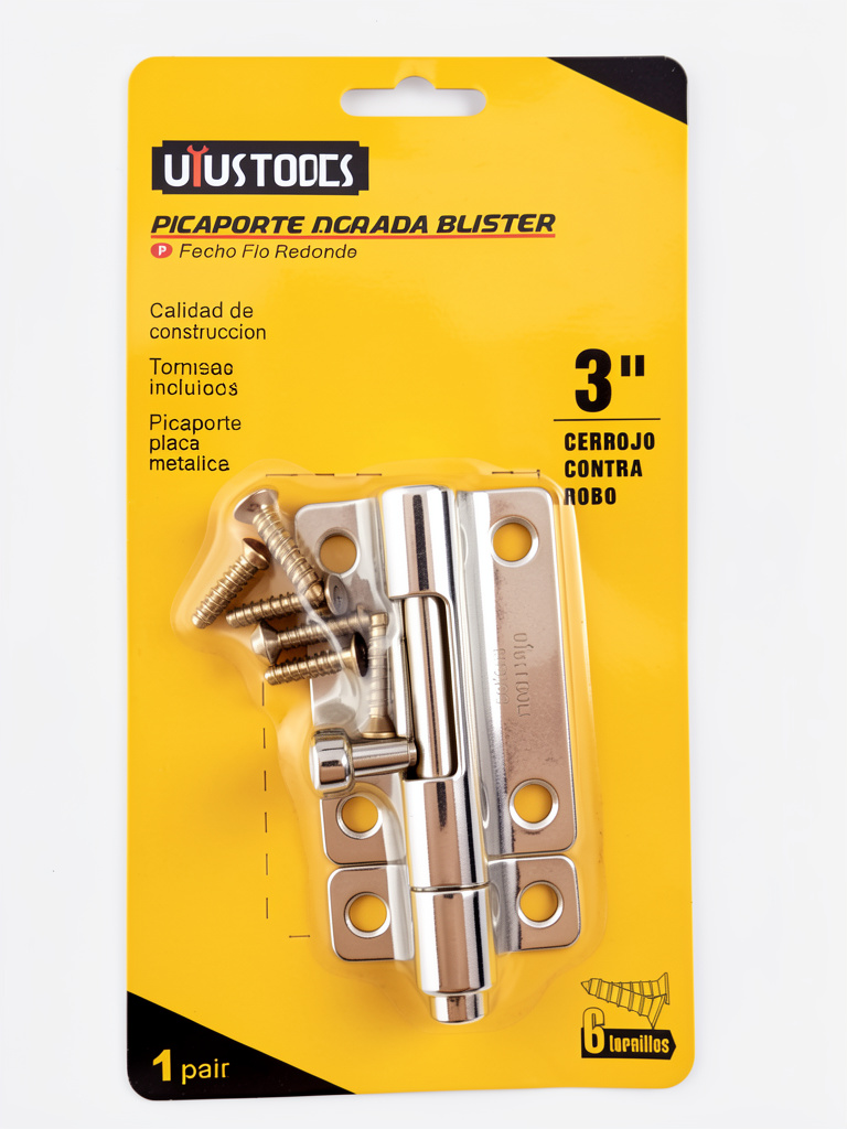 Ujustor picaporte 3" cromado