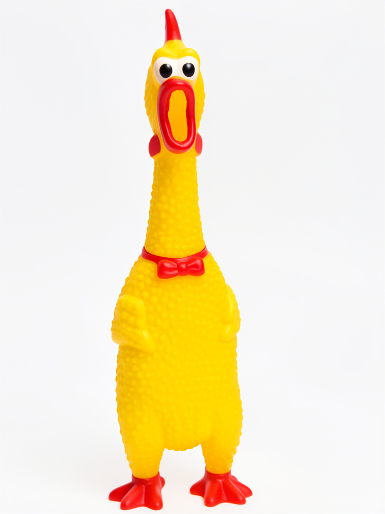 Pollo de goma amarillo