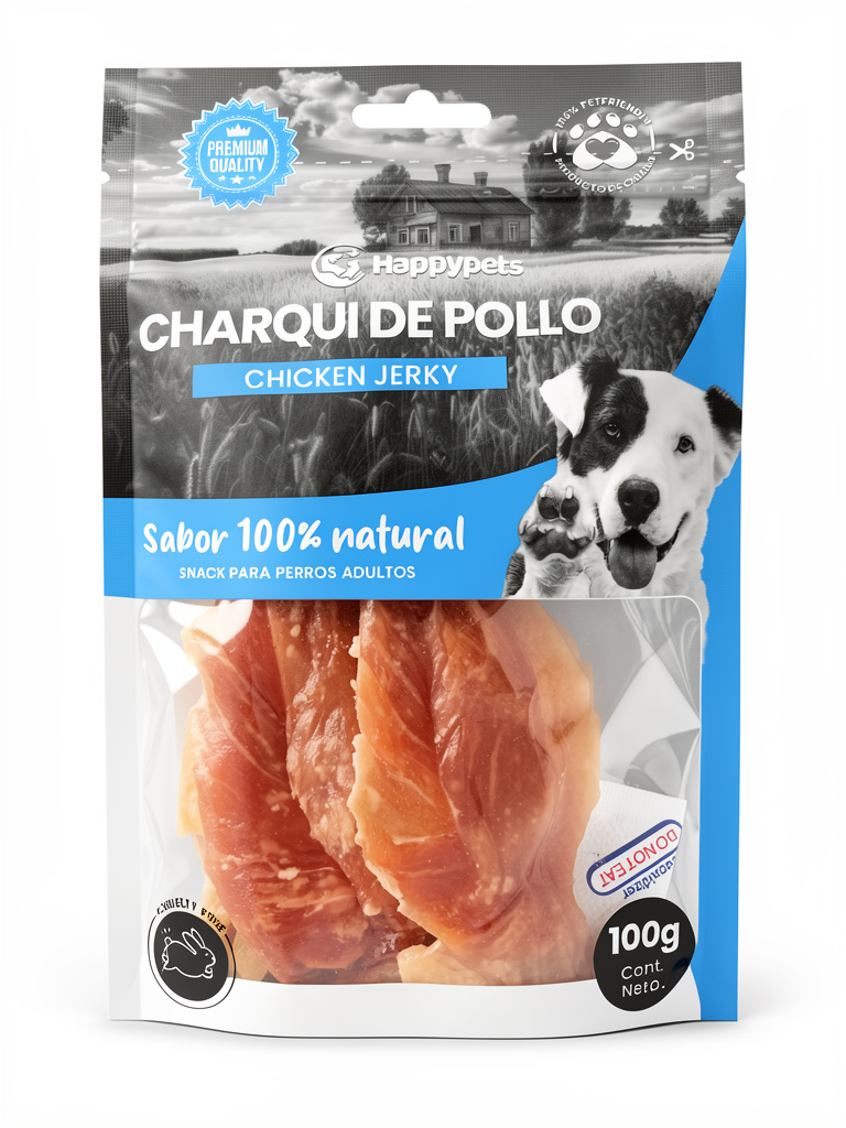 HappyPets charqui de pollo 100g