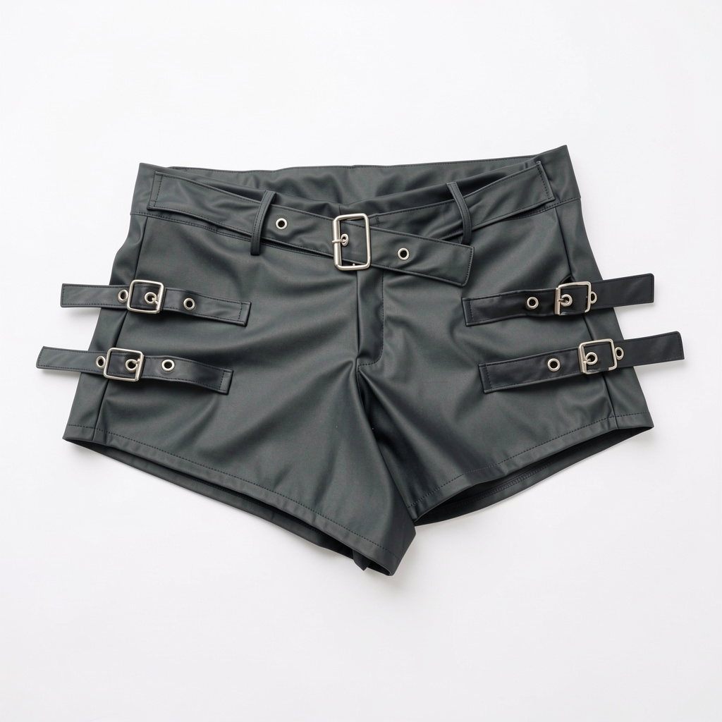 Short engomado triple cinto