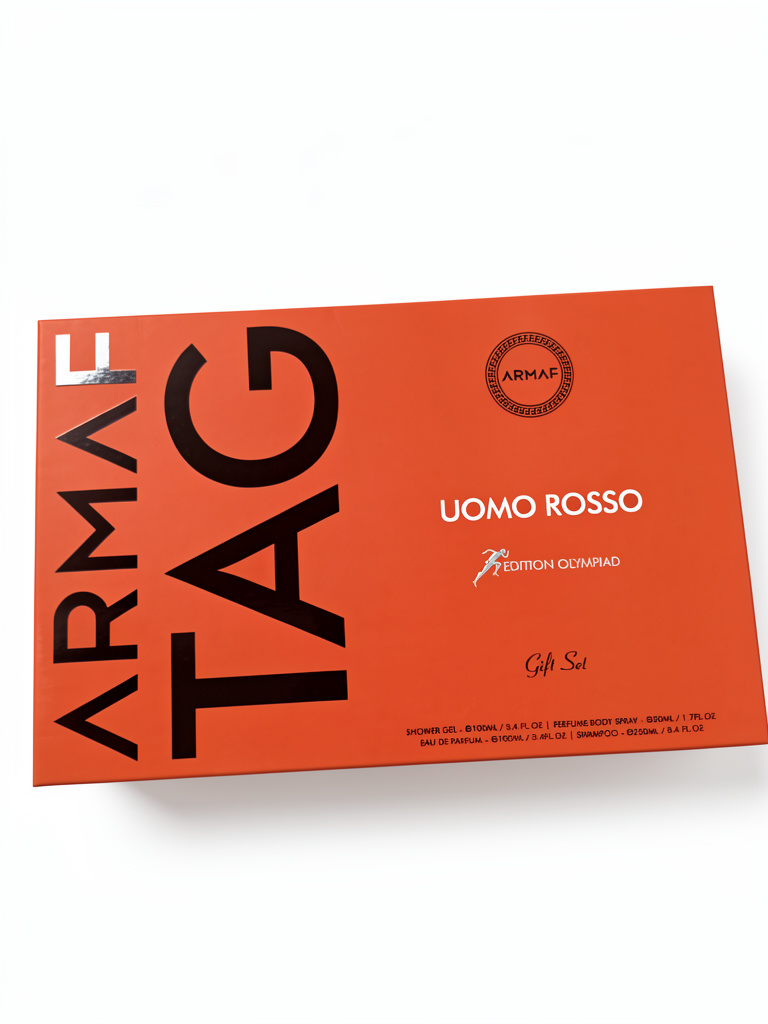 Set Uomo Tag Rosso 4pcz