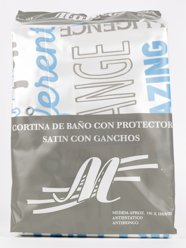 Cortina de baño satin blanca