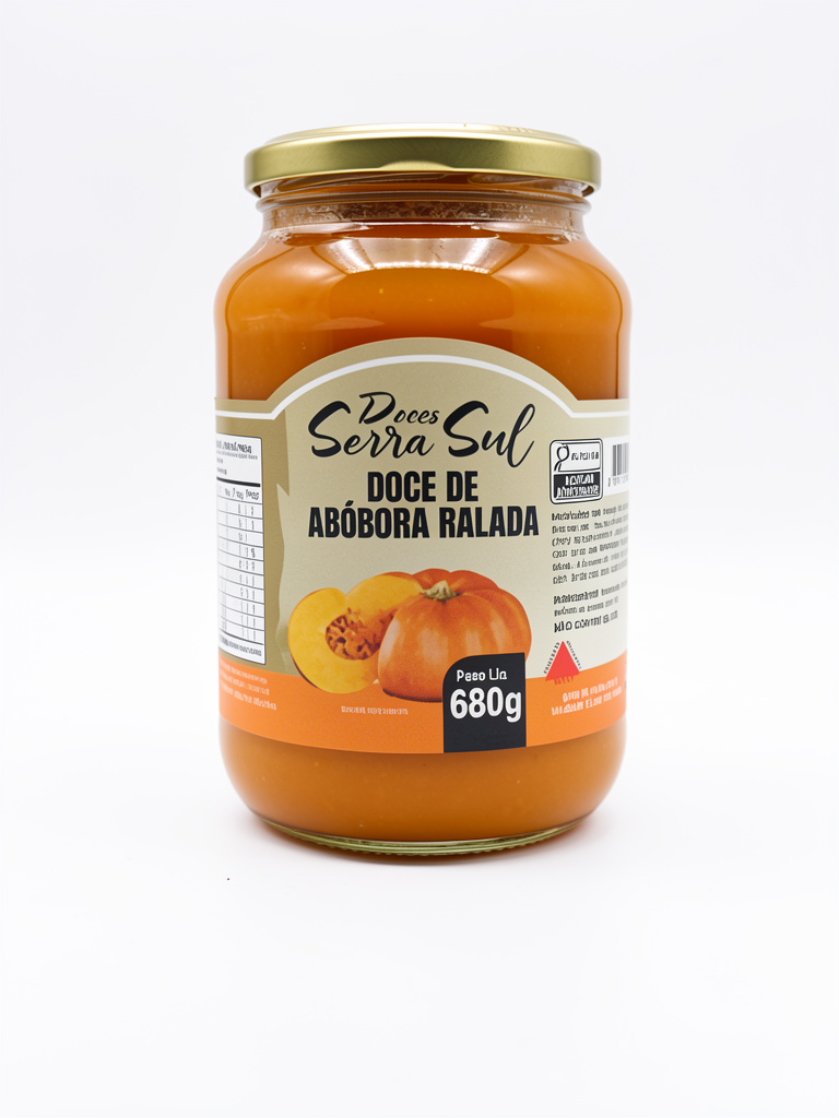 Doce abóbora com coco pote 680 gr