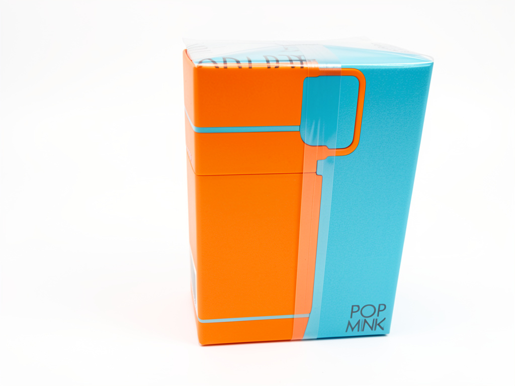 POP MINK azul y naranja mandarin