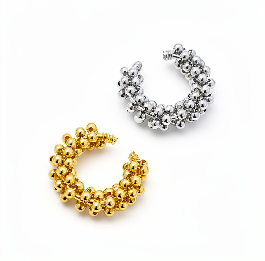 Earcuff tejido en dorado o plateado - 1036
