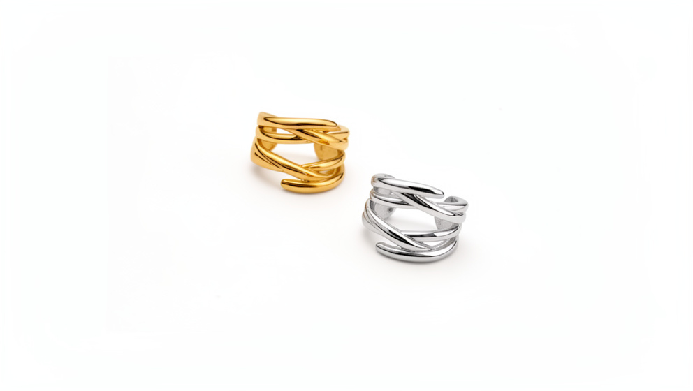 Earcuff mediano cruzado - 1404
