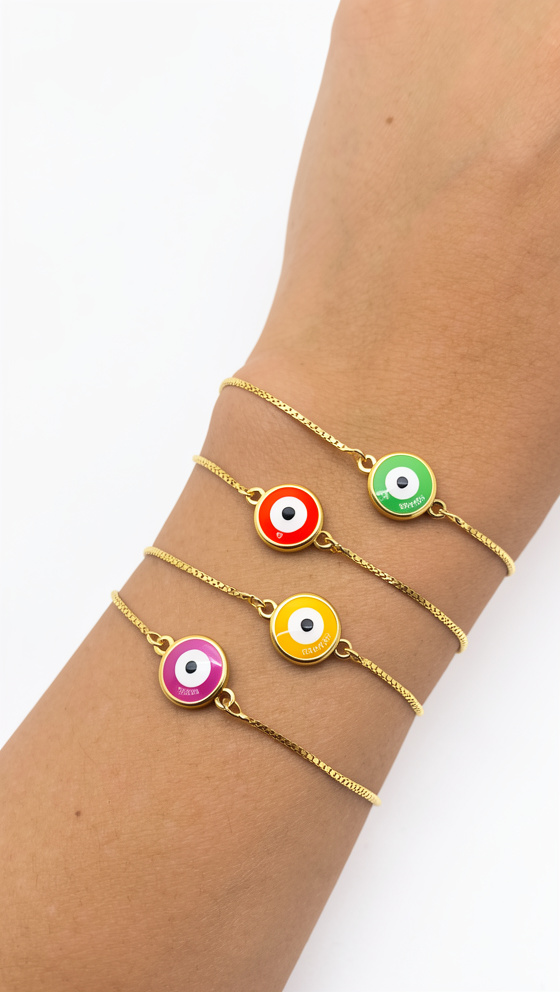 Pulsera ojo turco de colores - 1368