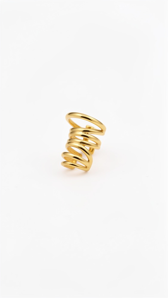 Earcuff dorado 7 rayitas - 1348