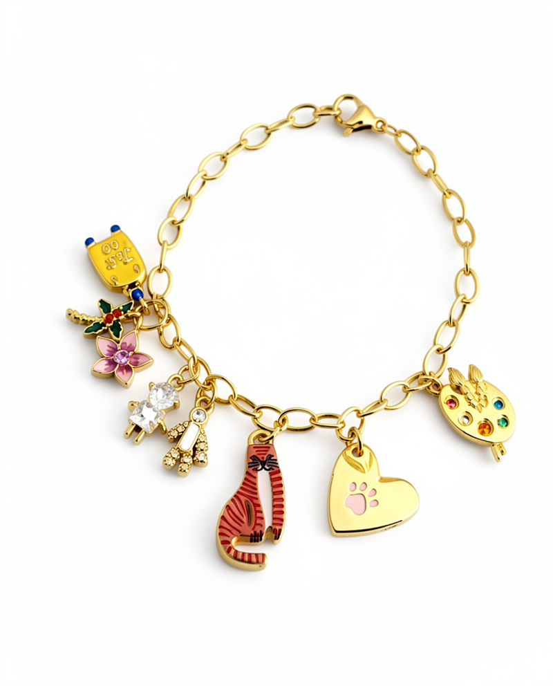 Pulsera mapa de sueños 5 dijes - 1574