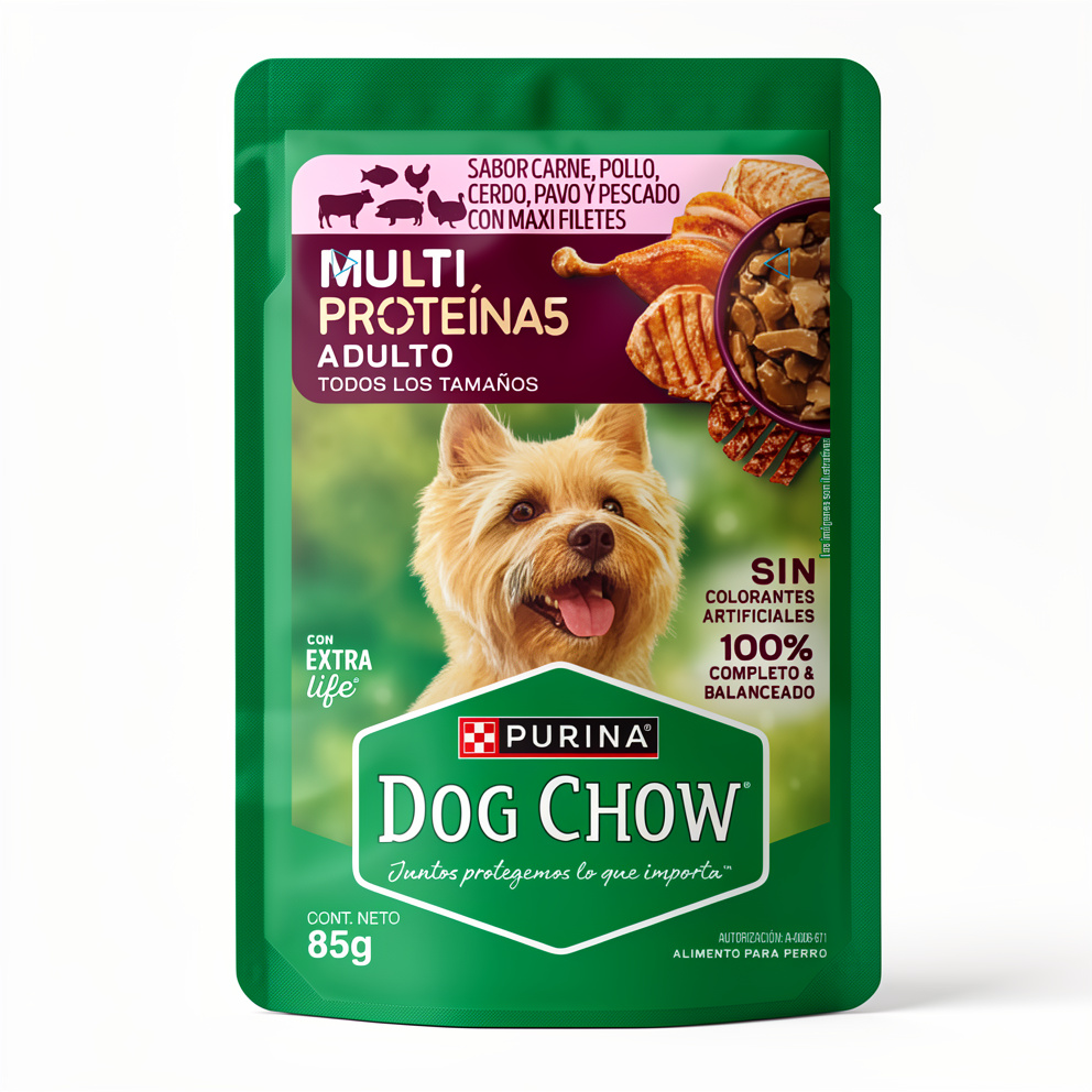 Dog Chow Adultos todos los tamaños Multi proteína 85g