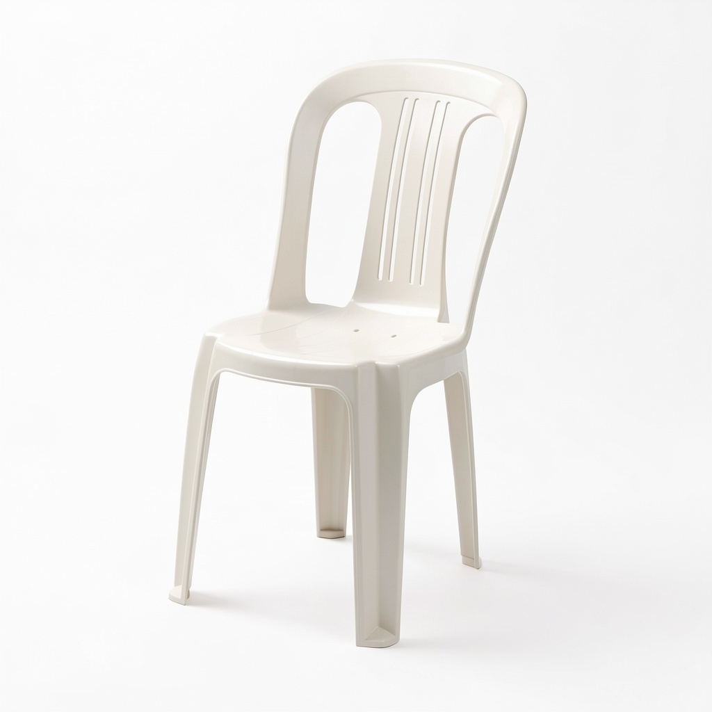 SILLA BLANCA CON RESPALDAR