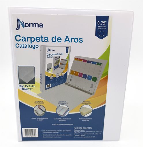 Carpeta Catalogo 0.75" Norma