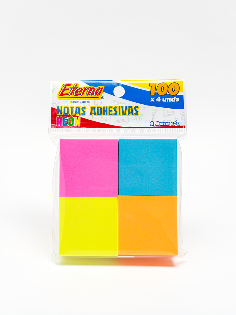Notas Adhesivas Peq x 4 Neon ET536 - Eterna