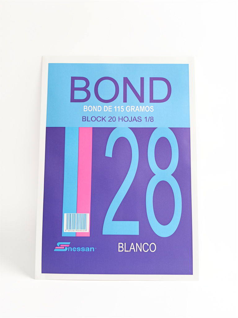 Block Bond 1/8 Blanco 115g