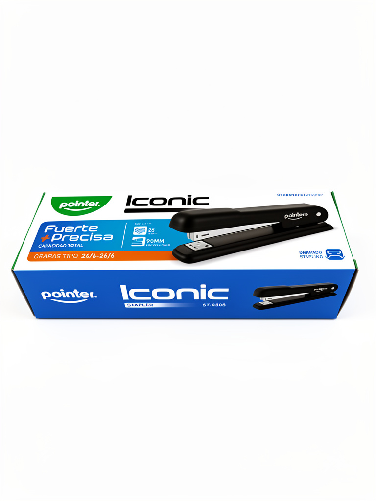 Grapadora Negra Pointer Iconic ST-9308