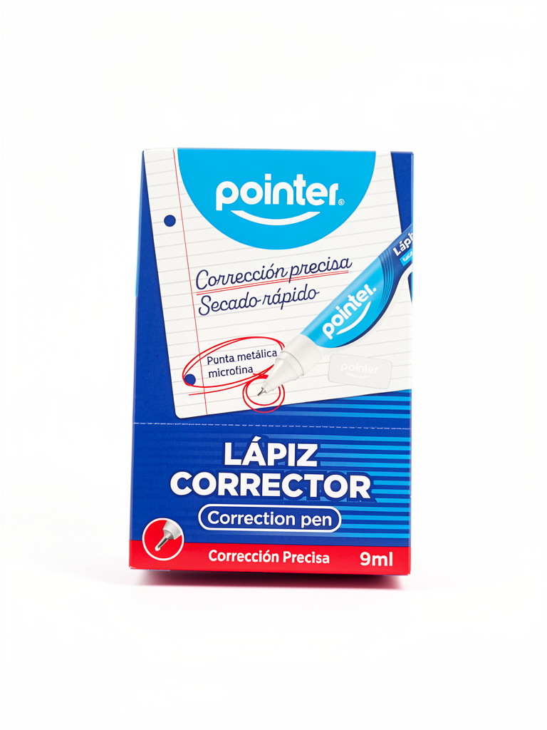 Lápiz Corrector Blanco 9ml - Pointer