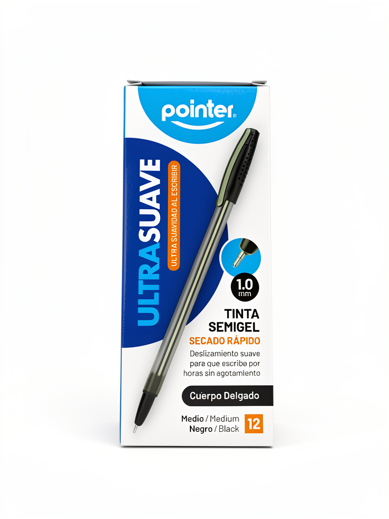 Lapicero Negro 1.0mm - Pointer