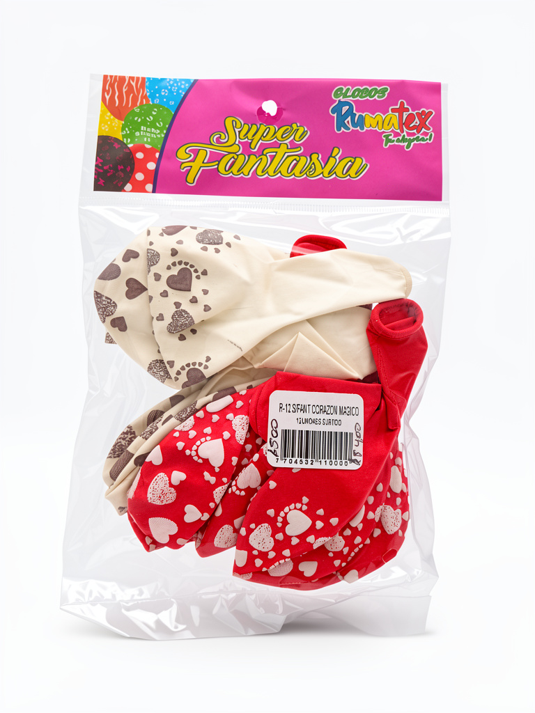 Globo R12 Corazon Surtido Rumatex