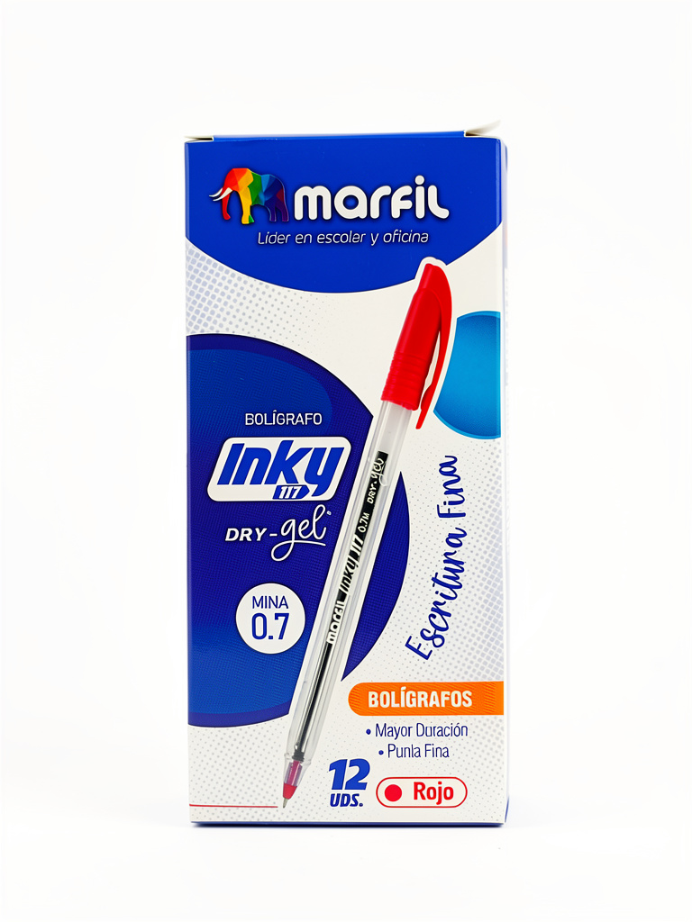 Lapicero Rojo 0.7 Gel - Marfil