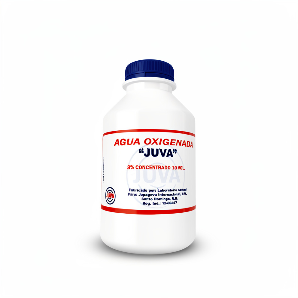 Agua Oxigenada Juva 3% (10 Volúmenes) - Peróxido de Hidrógeno Antiséptico