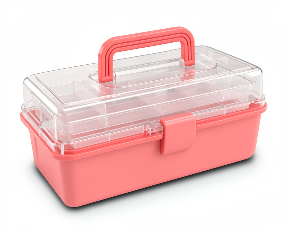 Caja Organizadora Multiusos Plegable con Bandejas y Asa