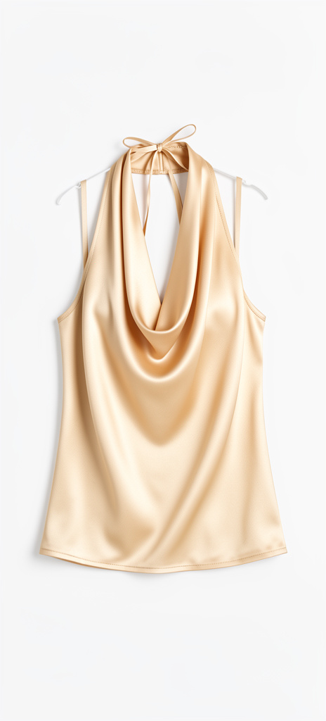 Blusa halter satinada