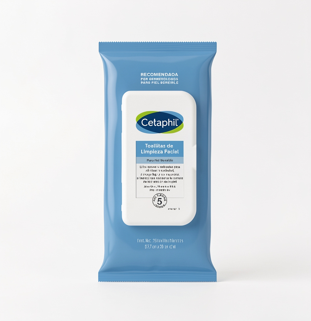 CETAPHIL TOALLAS FACIALES PARA PIEL SECA Y SENSIBLE