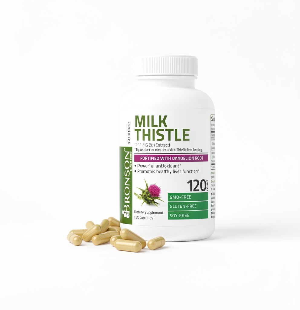 CARDO LECHOSO, SILYMARIN Y RAIZ DE DIENTE DE LEON SUPLEMENTO PARA LA SALUD HEPATICA 120 CAPSULAS