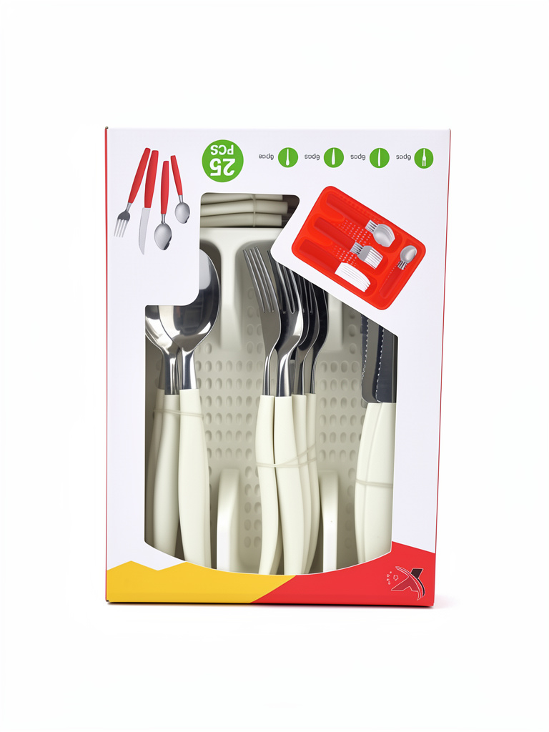 Set de cubiertos en caja 52 pcs